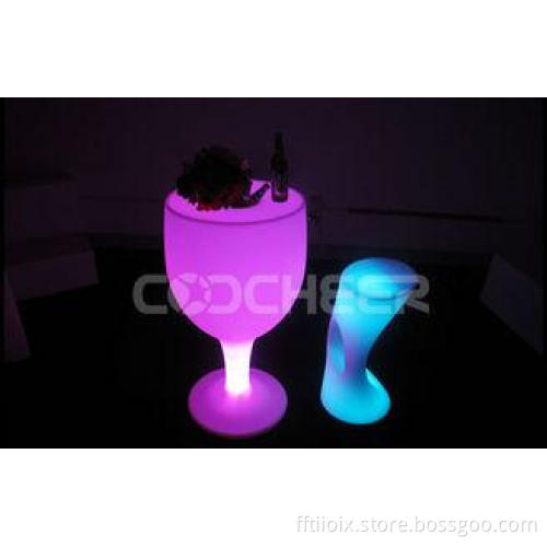 Modern RGB Led Light Bar Furniture Chairs and Table with C